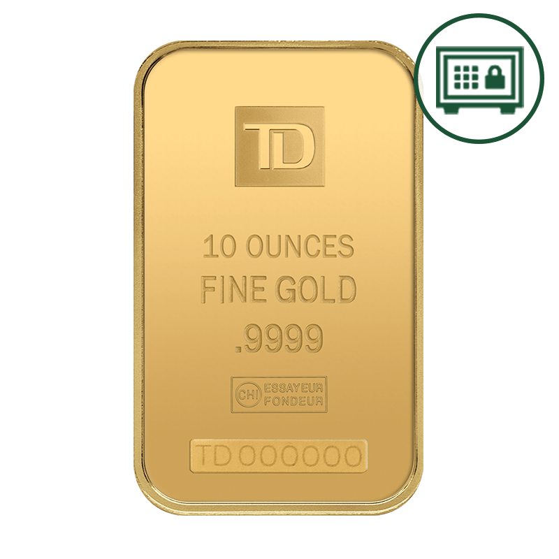 Image pour Lingot d’or TD de 10 oz - Stockage sécurisé à partir de Métaux précieux TD